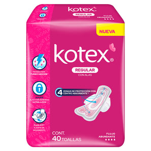 Toallas Kotex Regulares