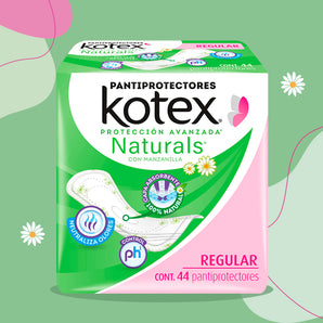 Pantiprotectores Kotex Naturals Regulares