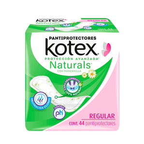 Pantiprotectores Kotex Naturals Regulares