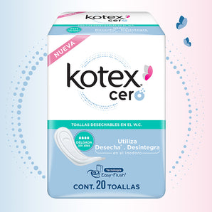 Toalla Kotex Cero Delgada Sin Alas