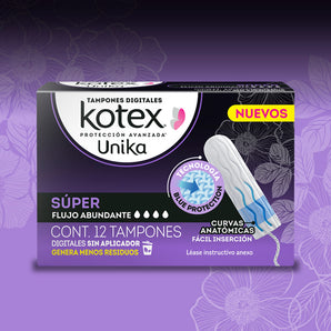 Tampones Digitales Kotex Unika Super