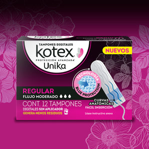 Tampones Digitales Kotex Unika Regular