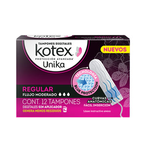 Tampones Digitales Kotex Unika Regular